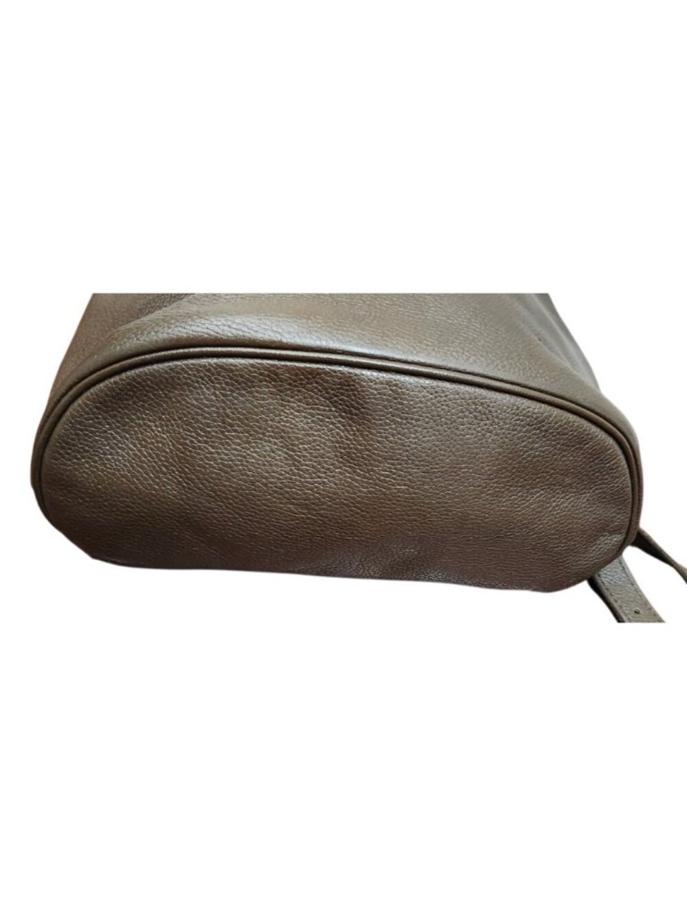 Longchamp Leather Backpack Brown Pebbled Leather Travel Daypack Convertible Bag - Picture 10 of 16